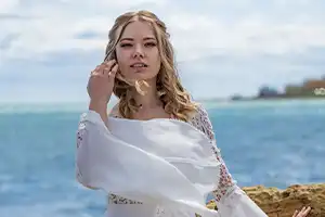 Свадебная фотосессия в на морском побережье черного моря